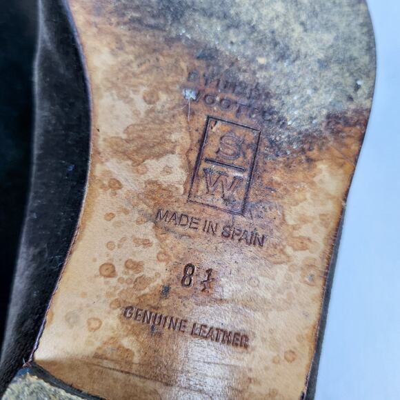 Stubbs & Wootton Brown Velvet Golden Gator Flat Hunter/Smoking Slippers Size 8.5 - Picture 9 of 9